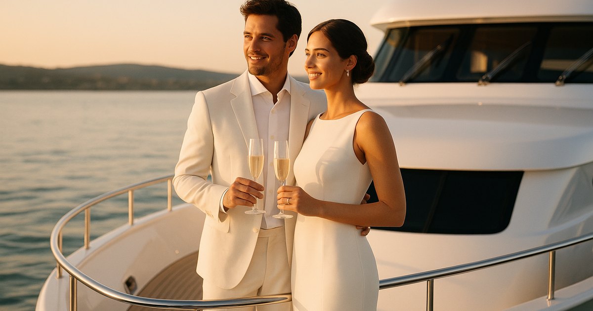 Luxury Yacht Rental for Small Wedding Ceremony